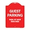 Signmission Designer Series Sign-Guest Parking, Red & White Aluminum Sign, 18" x 24", RW-1824-23925 A-DES-RW-1824-23925 - alternate 1
